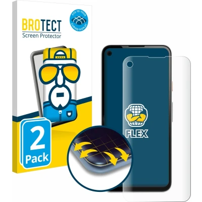 Afbeelding van BROTECT Screenprotector voor Google Pixel 4a Folie Beschermfolie transparant volledig dekking (2 Stuks)