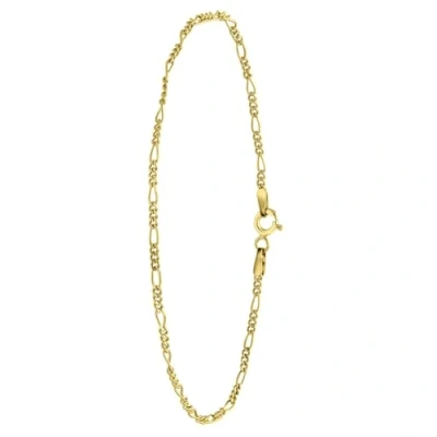 Afbeelding van Lucardi Figaroschakel Armband goldcoloured, Dames, Maat: 19, Gold coloured