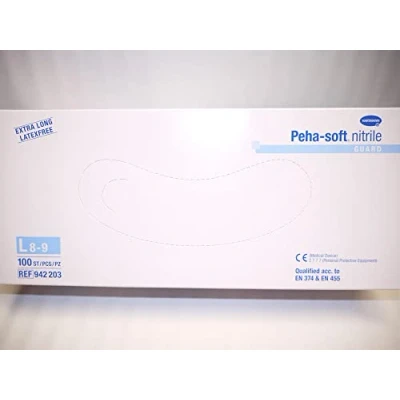 Afbeelding van Peha soft Nitrile Guard Handschoen Poedervrij XS 100 stuks