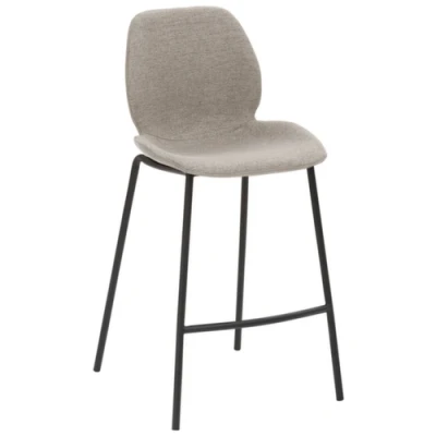 Afbeelding van barkruk zitting H 650mm stof seashell grijs gemêleerd