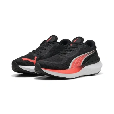 Afbeelding van Puma Scend PRO Hardloopschoenen voor op de weg, Heren, Maat: 45, Black glowing red Textiel/ synthetisch