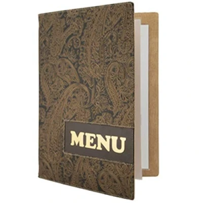 Afbeelding van Menumap A4 Securit, Design Range, Paisley, zwart