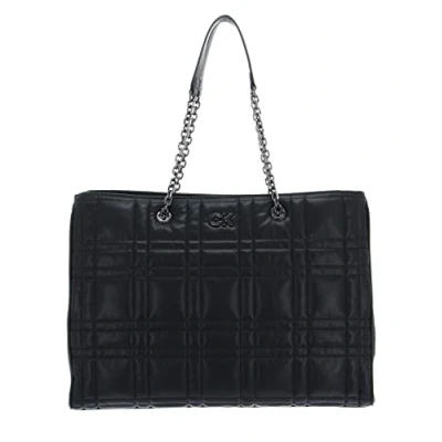 Afbeelding van Calvin Klein Vrouwen Re Lock Quilt Tote W/Lpt Cmpt, Ck Zwart, One Size, zwart., Eén maat