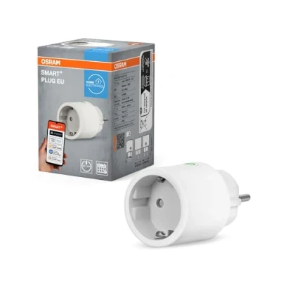 Afbeelding van OSRAM SMART+ slimme stekker met Matter over WiFi, ontwikkeld voor Alexa eenvoudige installatie één klik, integreert conventionele apparaten tot 2.300W in het huis, 1 pack