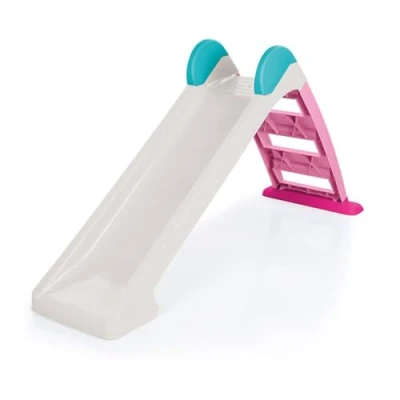 Afbeelding van Dolu Glijbaan 72x133x45 cm Wit/Roze/Blauw