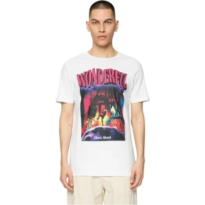 Afbeelding van Mister Tee Wonderful Tshirt print, Heren, Maat: XL, White