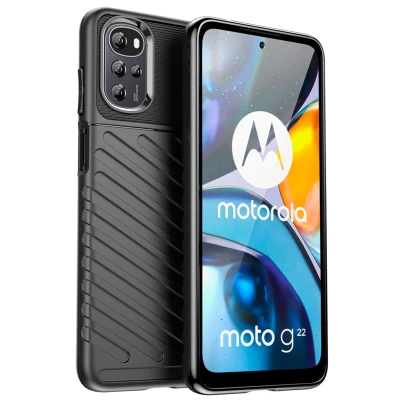 Afbeelding van Motorola Moto E32 Hoesje Siliconen en TPU (zacht) iMoshion Softcase/Backcover Zwart Telefoonhoesje Shockproof/Valbescherming