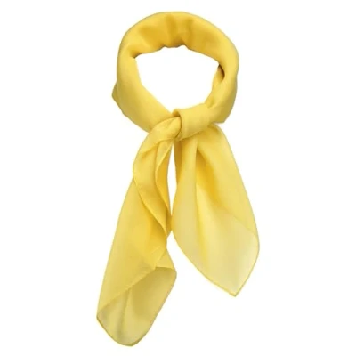 Afbeelding van TigerTie Fijne chiffon sjaal voor dames, effen kleur, afmetingen 58 cm x cm, geel, Nickituchgröße: ca. Länge Breite