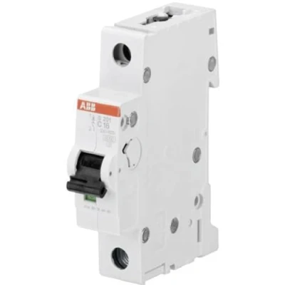 Afbeelding van Abb s201 installatieautomaat 1p c karakteristiek 2a iec en 60898 1 6 ka iec60947 2 10 module breedte 17 5mm 2cds251001r0024