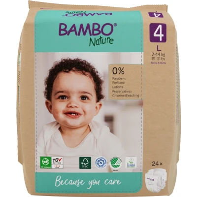 Afbeelding van Bambo Nature Luiers 24 stuks maat 4