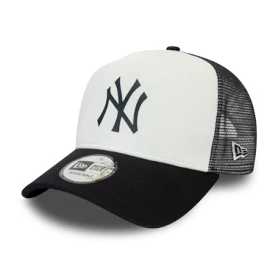 Afbeelding van New Era York Yankees Mlb Cap Trucker Kappe Verstellbar Baseball Snapback Weiss One Size