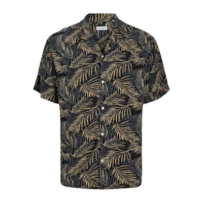 Afbeelding van Jack &amp; Jones Jjejeff Tropical Resort Shirt Overhemd, Heren, Maat: 3XL, Black
