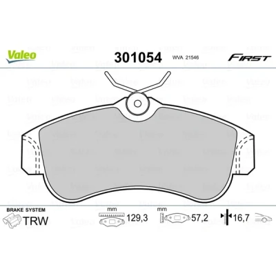 Afbeelding van Valeo Remblokset 301054