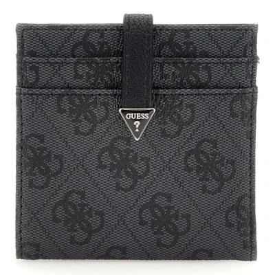 Afbeelding van GUESS Kaarthoes Laurel SLG Tab Card Case Coal Logo Antraciet