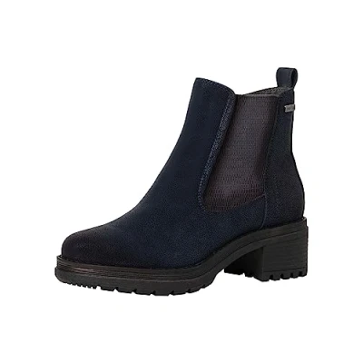 Afbeelding van Jana Enkellaarsjes met plateauzool, Dames, Maat: 37, Navy Hoogwaardig imitatieleer