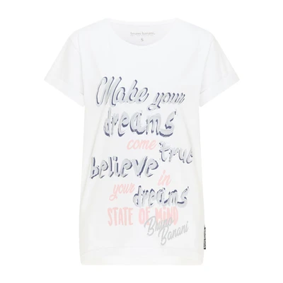 Afbeelding van Bruno Banani Tshirt print, Dames, Maat: XL, Weiss