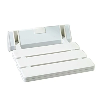Afbeelding van SoBuy® Wandgemonteerde Drop Leaf Kruk, Opvouwbare Douche Zitstoel, Badstoel, Wit, FWH01 W