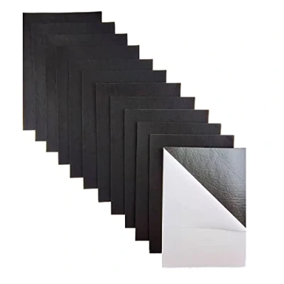 Afbeelding van Jtnohx zelfklevende viltlakens, 11 stuks stijf plakkerig vilt, 20 x 30 cm vilten vellen met achterkant voor knutselen, ladevoering juwelendoos, lade, doe het zelf (zwart)
