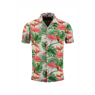 Afbeelding van Key Largo Patterned Overhemd, Heren, Maat: 3XL, White