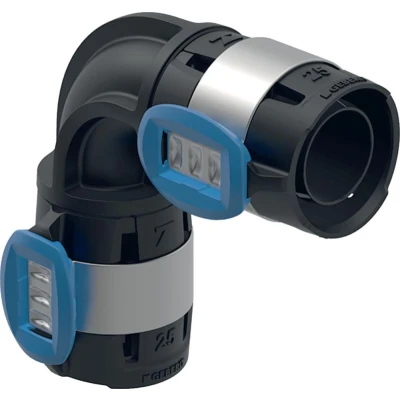 Afbeelding van Geberit FlowFit perskoppeling 90 graden bocht