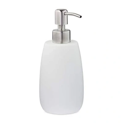 Afbeelding van Relaxdays zeeppompje navulbaar zeepdispenser 300 ml handzeeppompje badkamer wit