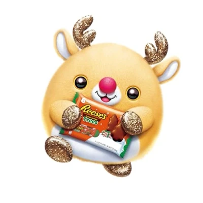 Afbeelding van Snackles Kerstmis groot 36 cm, pluche, (rendier, Reese&#039;s Peanut Butter Trees)