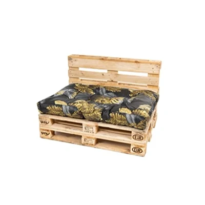 Afbeelding van TexDeko® Garden Palletkussen, 120 x 80 18 cm, waterafstotend, uv bestendig, voor binnen en buiten, premium zitkussen, gewatteerd palletkussen europallets, palletkussens (bloem)