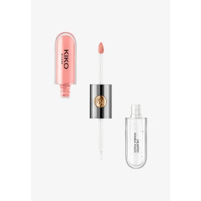 Afbeelding van KIKO Milano Unlimited Double Touch 101 Vloeibare lippenstift in 2 stappen, glanzende finish. Blijft tot 12 uur zitten. Gekleurde, no transfer base.