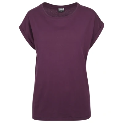 Afbeelding van Urban Classics Extended Shoulder Tshirt basic, Dames, Maat: 4XL, Cherry