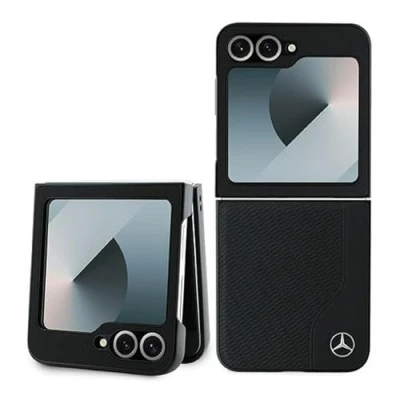 Afbeelding van CG Mobile Mercedes MEHMZF623RBGVK Hoes voor Z Flip6 F741 Zwart Leer Hout Imitatie