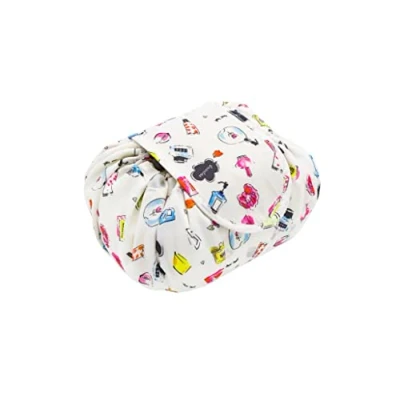 Afbeelding van Nieuwe Upgraded Drawstring Make up Bag, ONEGenug Velvet Cosmetische One Step Toiletry Organizer, Pouch voor Luie Dames, Shampoo Patroon