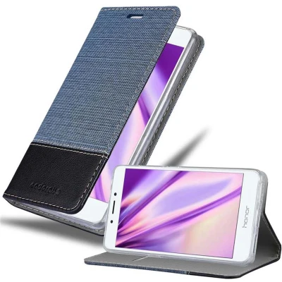 Afbeelding van Cadorabo Hoesje geschikt voor Honor 6A in DONKERBLAUW ZWART Beschermhoes met magnetische sluiting, standfunctie en kaartvakje Book Case Cover Etui
