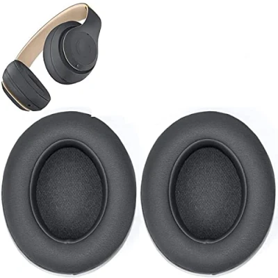 Afbeelding van Studio 2 Oorkussens Kussens Vervanging voor Beats &amp; 3 Bedrade en Draadloze Hoofdtelefoon, Memory Foam Oordopjes met Zacht Eiwit Lederen Vervangende Onderdelen
