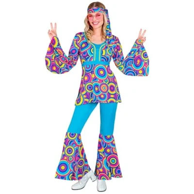 Afbeelding van WIDMANN 21821 kostuum DONNA MODA ANNI 70 GROOVY BLU S #2182