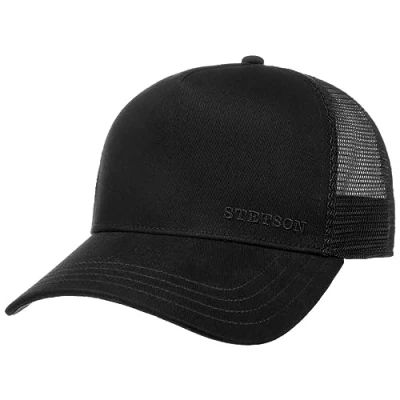 Afbeelding van Stetson Classic Cotton Trucker Pet Small Heren mesh cap baseballpet truckercap Snapback met klep voor Zomer/Winter One Size zwart