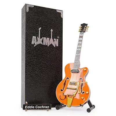 Afbeelding van Eddie Cochran handtekening holle lichaam Miniatuur Gitaar Muziekgeschenken Handgemaakt ornament