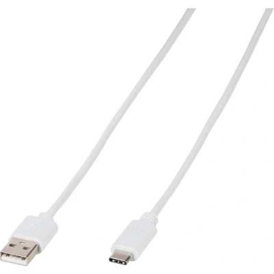 Afbeelding van Vivanco USB kabel 2.0 A stekker, C stekker 1.00 m Wit 39452
