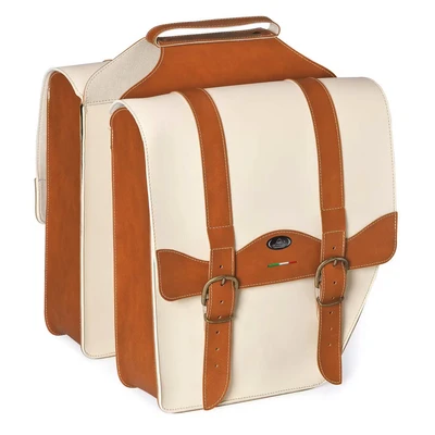 Afbeelding van Monte Grappa Dubbele tas 17L Cruiser Vintage cognac/cream