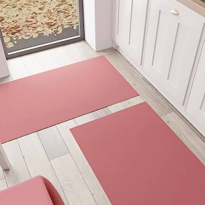 Afbeelding van PETTI Artigiani Italiani Keukentapijt, keukenloper, wasbaar, antislip, eenkleurig, 52 x 180 cm, koraal, 100% Made in Italy