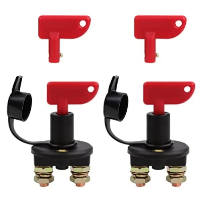 Afbeelding van HSeaMall 2 set 12 V/24 V auto accuisolator scheidingsschakelaar uitschakelen, power kill schakelaar, niet uit schakelaar (2 stuks)