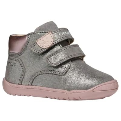 Afbeelding van Geox Sneakers hoog Grey/rose voor kinderen, Maat: 26, Leer/ synthetisch
