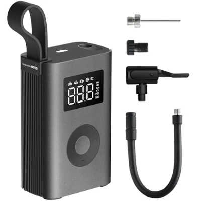 Afbeelding van HOTO Draagbare Compressor en Elektrische Pomp Voor Fiets, Motor, Auto, Bal, E Scooter, Luchtbedden Tot 10.3 bar Zaklamp