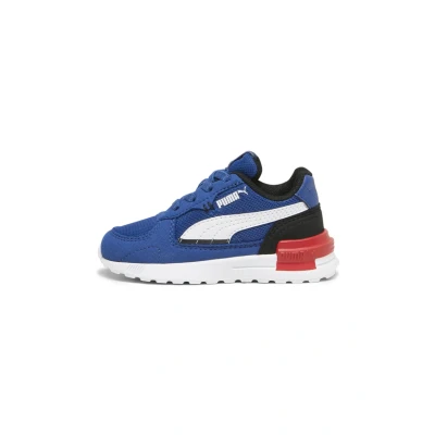 Afbeelding van Puma Graviton AC Unisex Sneakers laag voor kinderen, Maat: 25, Clyde royal white black Textiel/ synthetisch