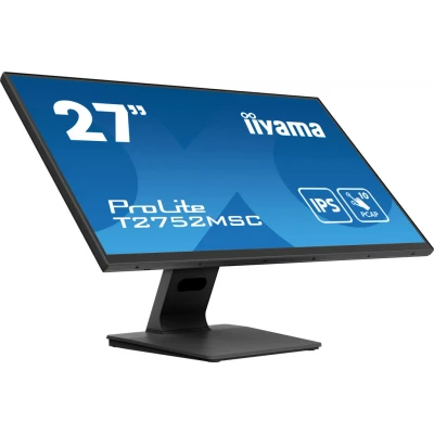 Afbeelding van Iiyama ProLite T2752MSC B1 Touchscreen monitor Energielabel: E (A G) 68.6 cm (27 inch) 1920 x 1080 Pixel 16:9 5 ms HDMI, DisplayPort, Hoofdtelefoon (3.5 mm
