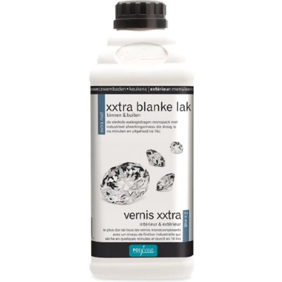 Afbeelding van Polyvine XXtra Blanke lak extra mat 1 liter: de sterkste monopack verkrijgbaar.