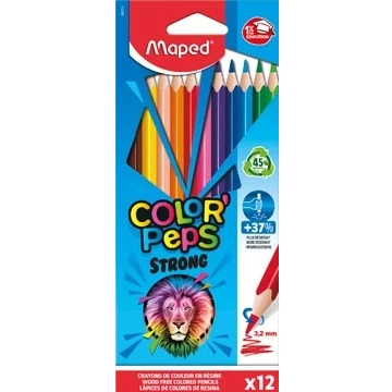 Afbeelding van Maped Kleurpotlood Color&#039;peps Strong, 12 Potloden In Een Kartonnen Etui