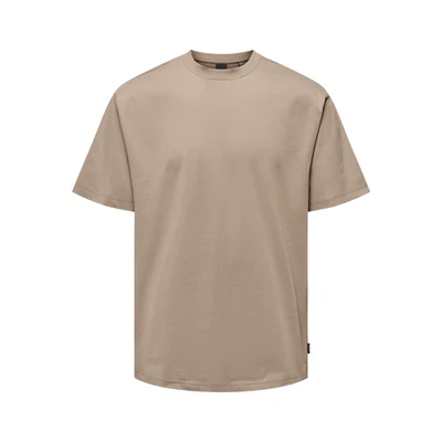 Afbeelding van Only &amp; Sons Onsfred TEE Tshirt basic, Heren, Maat: XS, Desert taupe