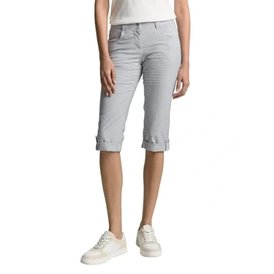 Afbeelding van TOM Tailor Capri Shorts, Dames, Maat: 34, Delicate navy white stripe