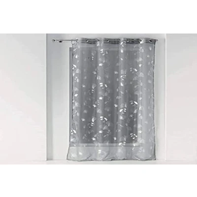 Afbeelding van Gordijn met glitter BLOOMY, 140 x 240 cm, wit