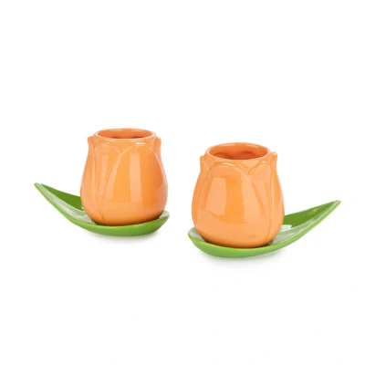 Afbeelding van Espresso Kopjes Tulip Oranje